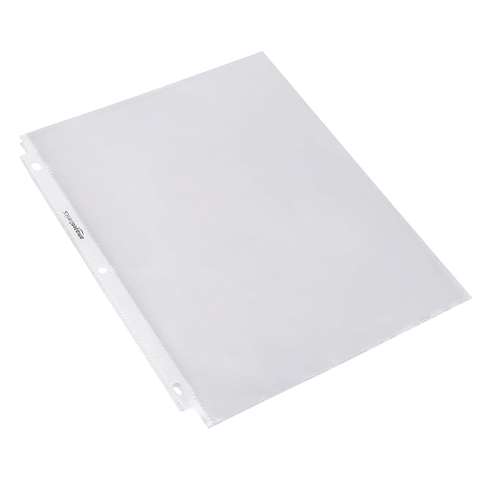 Amazon Basics Sheet Protectors for 3 Ring Binder, Non-Glare, Top Loading, Letter Size 8.5 x 11 in, Clear, 1200-Pack - Image 3