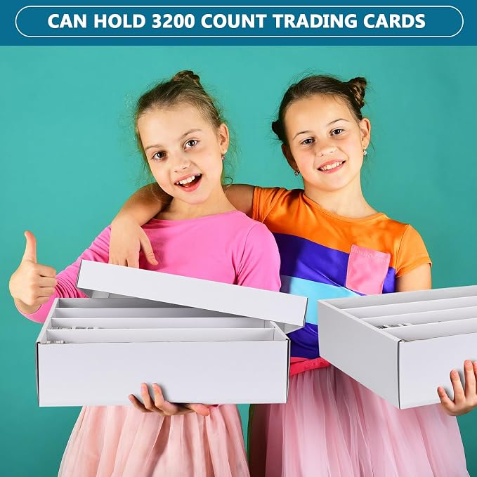 Seajan 16 Pcs 3200 Count Trading Card Storage Box Moisture Sports Card Boxes Bulk for Gaming Cardboard Sorting Collecting - Image 6