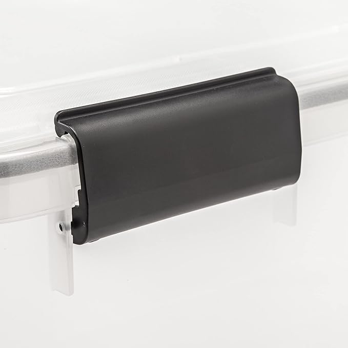 IRIS USA 46 Quart WEATHERPRO Plastic Storage Box with Durable Lid and Seal and Secure Latching Buckles, Clear with Black Buckles, 1 Pack - Image 4