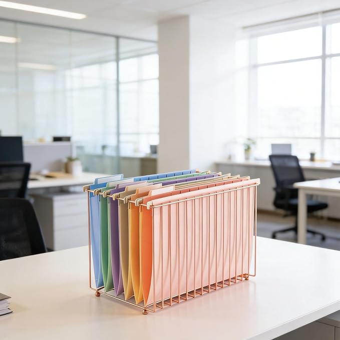 24 Plastic Letter Sized Hanging Folder with Labels, Dopamine Color | Keeps paperwork organized with vibrant color coding for quick identification at home, school, or work. - Image 6