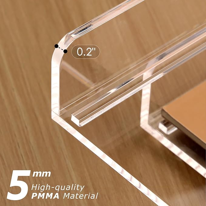 2 Pack- Stackable Paper Letter Tray, A4 File Tray Desk Organizer, Acrylic | Desk Organizers and Accessories Sorter ,Clear Workspace Office Supplies Organizers,12.4inx8.86inx3.46in - Image 7