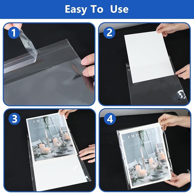 200 Pcs Magazine & Comic Book Protector Sleeves with 200 Backing Boards - Bulk Archival Set, Double Protection for Serious Collectors, Acid-Free Storage (23x30cm) - Image 5