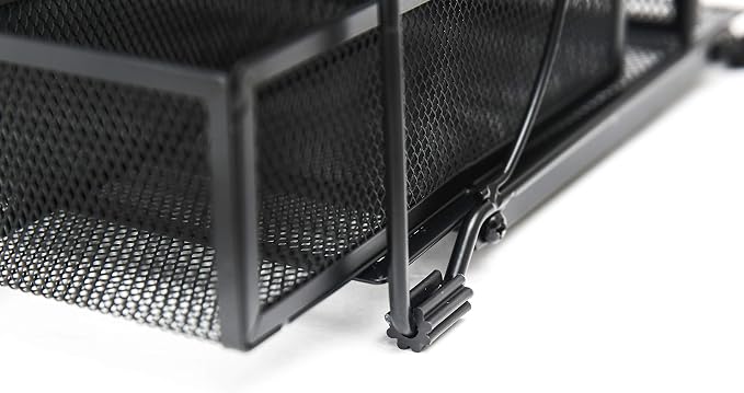 Exerz Mesh Desk Organiser Office Supplies 3 Trays/Desktop File Holder with Sliding Drawer and Hanging File Holder/Paper sorters/Vertical Upright Section for Office Home Multifunctional (Black New) - Image 6