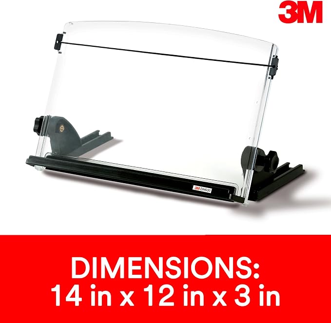 3M Desktop Document Holder 14 in x 12 in x 3 in | Desktop Document Holder For Desk And Typing, Adjudtable, Space Saving Design Holds Papers Vertical For Easy Viewing - Image 6