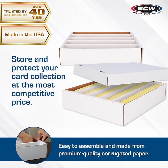 BCW Super Monster 5 Row Trading Card Storage Box - 5ct | Holds 5000 Standard Trading Cards & 7000 Gaming Cards | Card Storage Box for Basketball, Football, MTG, Pokemon - Image 2