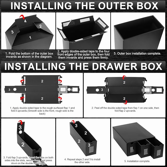 Card Storage Box,14400+ Trading Card Storage 2700+ Toploader Card Storage Box for Commander Display,with 72 Dividers, Labels & Tapes,Fit for TCG, MTG - Image 6