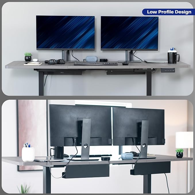 VIVO Under Desk 17 inch Cable Management Trays, Power Strip Holders, Cord Organizers, Wire Tamers for Office and Home, Black, 2 Pack, DESK-AC06-2C | Set of 2, Low Profile Power Strip Holder, Cord Organizer, Wire Tamer Steel Cable Rack for Office and Ho... - Image 7