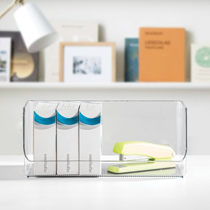 iDesign Stackable Open-Front Storage Bins, Set of 3, Clear | Kitchen and Pantry Organization - Image 6