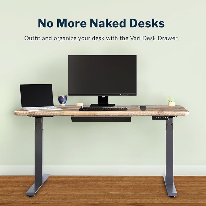 Vari Steel Under Desk Drawer - Slim Undermount Storage Organizer- Standing Desks Attachment- Versatile Placement Options, Efficient Workspace- Office Desk Accessory- (20.25" x 9.5" x 1.75") - Image 3