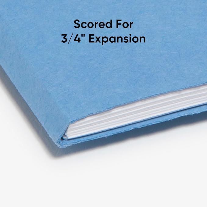 Smead Fastener File Folders, Reinforced 1/3-Cut Tabs, 2 Fasteners, Letter Size, Blue, 50 per Box (12040) - Image 5