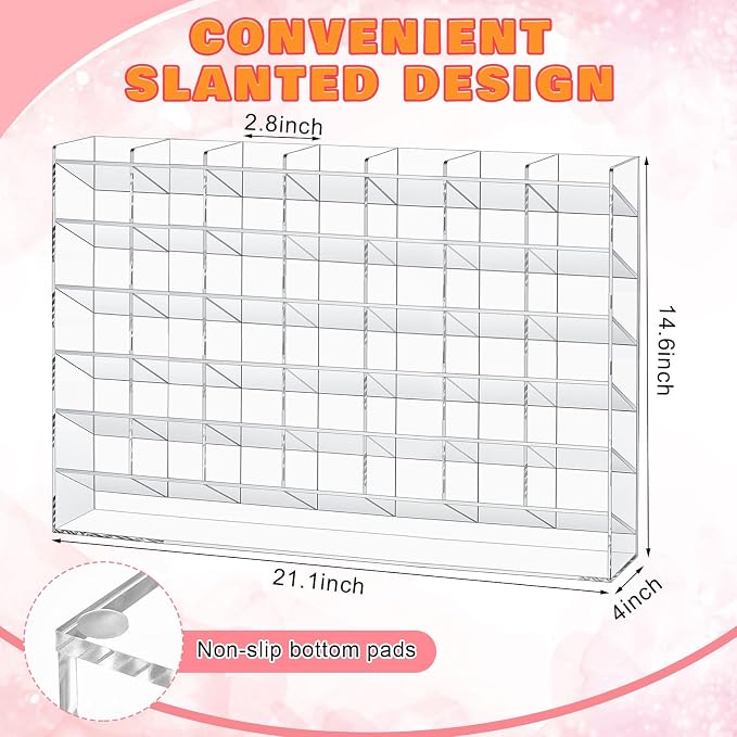 MotiMind Acrylic Pen Organizer Storage for 520 Markers Vertical Marker Organizer Acrylic Pen Display Holder for Office Desk Desktop Stationery Pencil Storage, Clear, 21 x 4 x 14.5 - Image 2