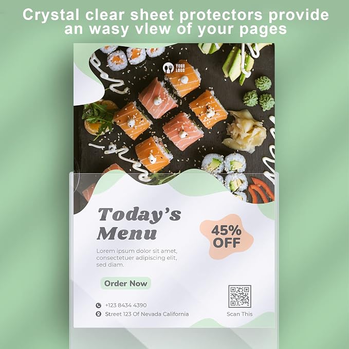 20 Pcs 11x14 Inch PVC Rigid Print Protectors, Heavy Duty Hard Plastic Poster Sleeves for Prints, Magazines, Photos & Paper, Ideal Rigid Menu Covers Paper Page Protectors - Image 7