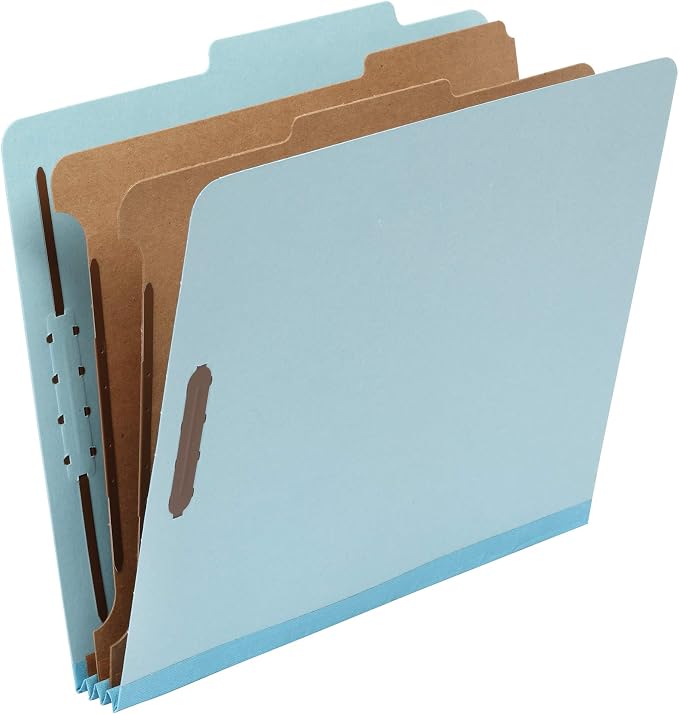 Amazon Basics 10-Pack Green Letter Size File Folders with Blue Letter Size File Folders - Image 5