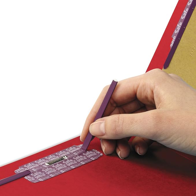 Smead End Tab Classification Folder, Legal, Straight, 2 Dividers, Bright Red, 10 per Box (29783) - Image 5