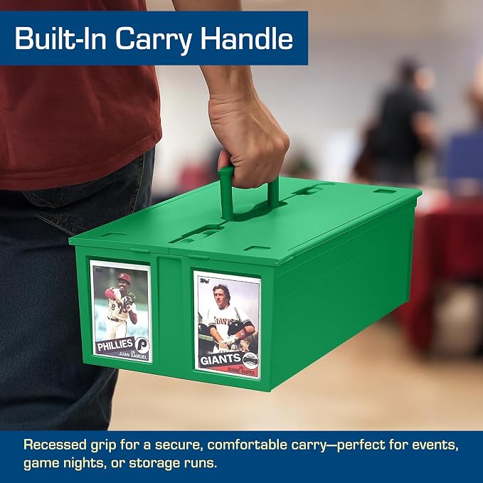 BCW Collectible Card Bin Green | Holds up to 1600 Cards | Plastic Storage Box for Pokémon, MTG & Sports Cards - 6 Pack - Image 7