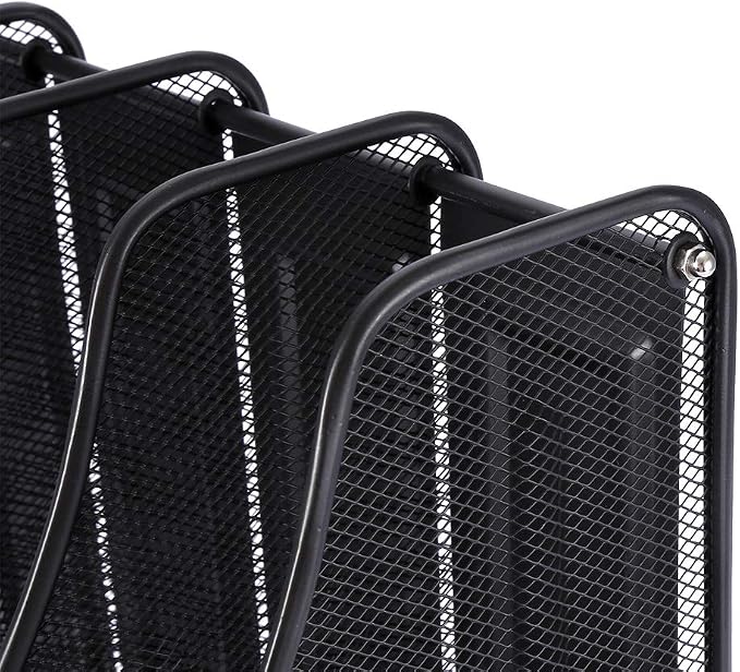 4 Slots Metal Magazine File Holder Book File Sorter Vertical Holder for Office Home School Keep Ddesk Clean. - Image 3