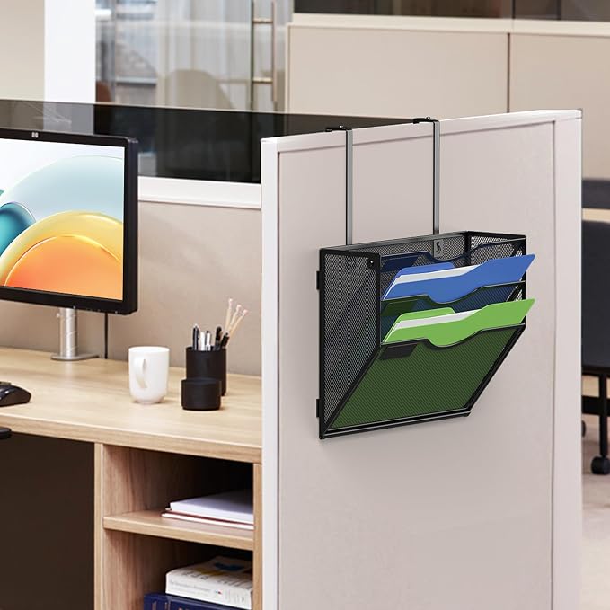 Kuntine.B Wall File Organizer Office Hanging Magazine Holder Wall File Organizer for Office Home - Image 6