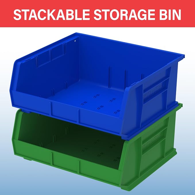 Akro-Mils 30250 AkroBins Plastic Storage Bins, 15"x16"x7", Clear, 6-Pack | Space-Saving Stackable Bins for Garage, Pantry, Craft Organization - Image 5