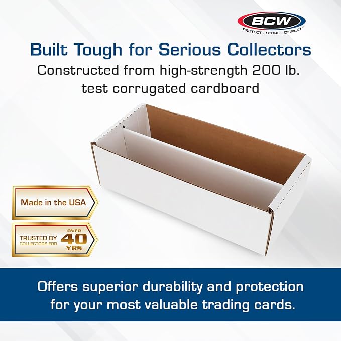 BCW Shoe Storage Card Box - 25 ct | Cardboard Box for Trading Cards, Gaming Cards, and Collectibles | Holds 1600 Standard Cards or 300 3x4 Toploaders | Gaming Card Organizer Box | Assembly Required - Image 2