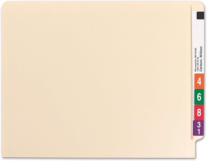 Smead End Tab Classification File Folder, 2 Dividers, 2" Expansion, Letter Size, Manila, 10 per Box (26835) - Image 3