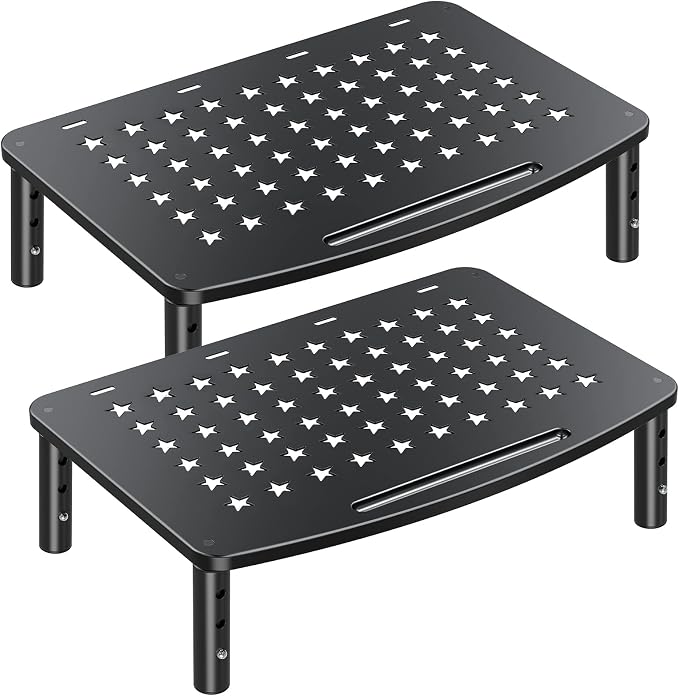 Zimilar Monitor Stands Risers, 3 Height Adjustable Monitor Riser for Laptop, Printer, iMac, PC, Premium Metal Computer Monitor Stand - Image 2