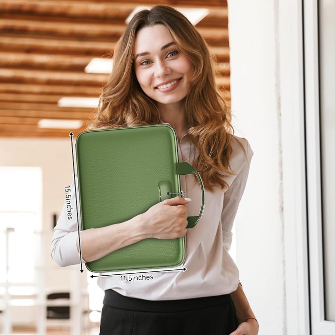 Fireproof File Organizer with Lock, Hard-Shell Document Box, Green | Water Resistant, 13-Pocket Expanding Folder, Portable Safe Storage for Letter Legal Files, Laptop, Valuables, Large Capacity - Image 2