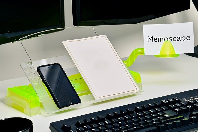 MemoScape Adjustable in-Line Document Holder for Typing | Reduce Neck Strain, Improve Focus, Boost Desk Organization/Workflow | Paper Holder Stand for Desk and Home Office - Chartreuse (VUR 3040) - Image 5