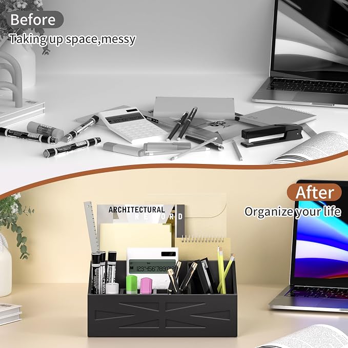 Large Mail Organizer Countertop,Farmhouse Desk and Kitchen Countertop Storage, Letter Sorter, Desk Mail and Bill Organizer, Desktop File and Paper Holder - Image 5