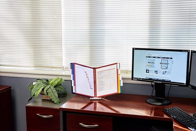 Durable Instaview20 Pocket Expandable Desktop Reference System - Letter Size 10 Double-Sided Panels - Assorted Color Borders - Image 10