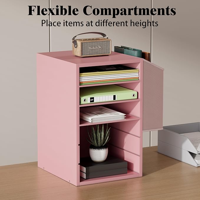 Unionly 6 Tier Adjustable Mail Sorter,Wood Paper Organizer for Class,Office | Office Mailbox with name slot,Literature Organizer with side pocket,Wooden File Storage Organizer for school,classroom,office - Image 4