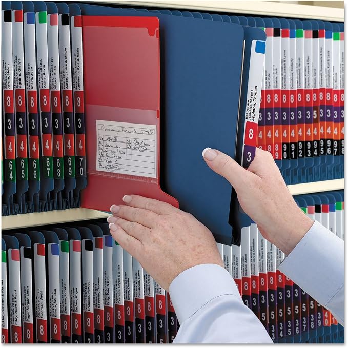 Smead End Tab Classification Folder, Letter, Straight, 2 Dividers, Dark Blue, 10 per Box (26784) - Image 7