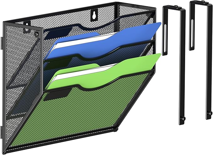 Kuntine.B Wall File Organizer Office Hanging Magazine Holder Wall File Organizer for Office Home by KuntineB