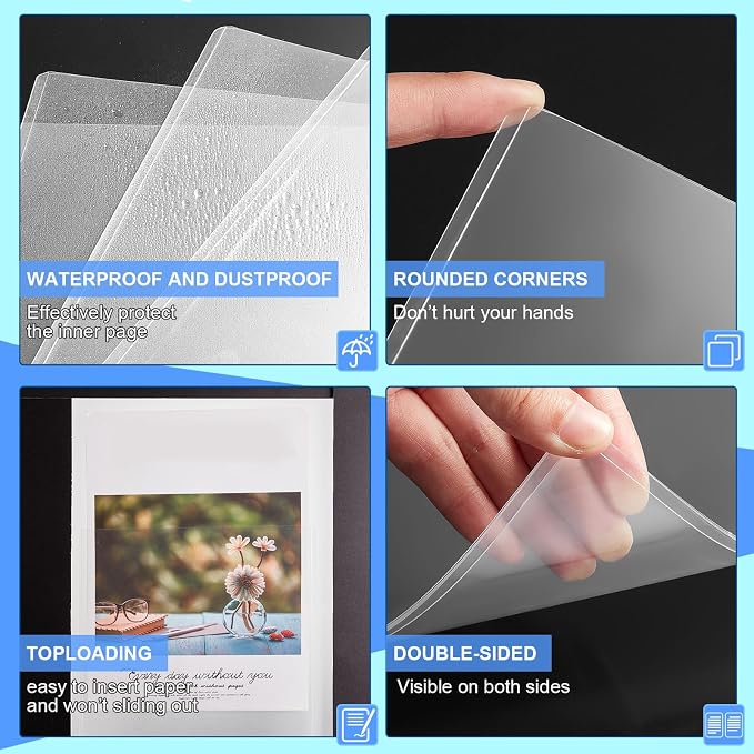 Sherr 20 Pcs Rigid Print Protectors Fit 24 x 36 Inch Poster Paper, Top Loading Page Protectors Plastic Poster Sleeves PVC Clear Sheet Holder to Display Photo Document Magazine Certificate - Image 4