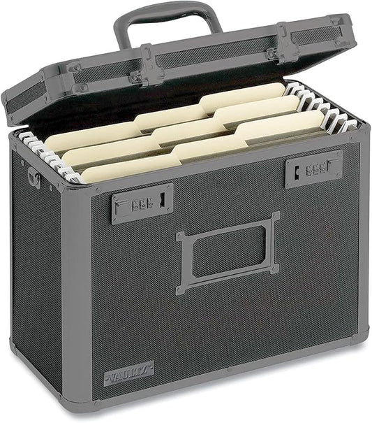 Vaultz File Organizer Storage Box - 14 x 7 x 12.19 Inch Letter Size, Portable Locking Storage Totes with Dual Combination Locks for Filing Office Documents - Super Tactical | Dual combination locks for security, portable design for filing office docume... by Vaultz