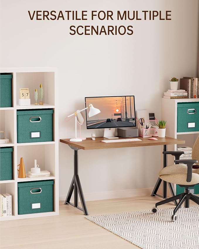2 Pack File Storage Organizer, Document Organizer, Portable File Box with Lid, Fit for Letter/Legal File Folder Storage,Forest-green-Box only - Image 6