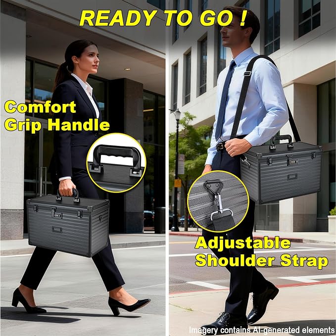 Hanging File Box for Legal | All-in-one set, 20 Folders - Image 5