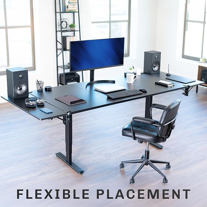 VIVO Black Clamp-on 36 x 12 in Desk Extender, DESK-EXT36 | Foldable, Wrist Support Arm Rest, Office Keyboard Tray, Side Table Extension Attachment - Image 9
