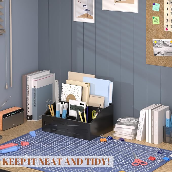 Large Mail Organizer Countertop,Farmhouse Desk and Kitchen Countertop Storage, Letter Sorter, Desk Mail and Bill Organizer, Desktop File and Paper Holder - Image 8