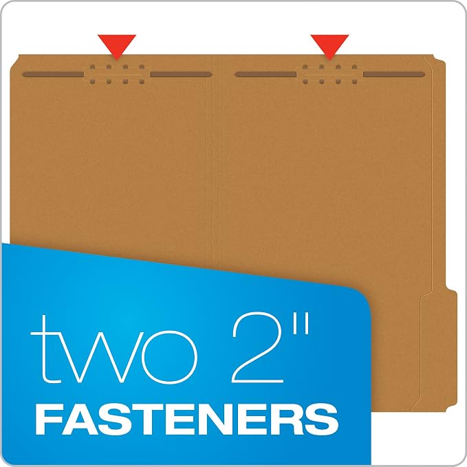 Pendaflex FK312 Pendaflex Kraft 2-Fastener Classification Folder with 1/3 Cut Tabs, 50/Box, Brown, Legal (Pack of 5) - Image 2