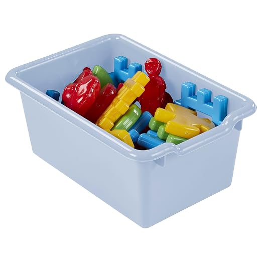 ECR4Kids Scoop Front Storage Bins, Multipurpose Organization, Powder Blue, 10-Piece - Image 10