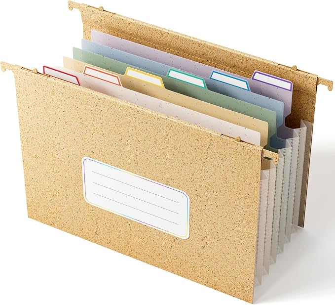EcoStash Wheat Straw Expanding Hanging File Folders,1.2" Accordion Pockets File Organizer, Large Capacity, Letter Size for Filing Cabinet, 100% BPA Free, Return to Nature, Healthy Living- Wheat Yellow | Large Capacity, Letter Size for Filing Cabinet, 1... - Image 7