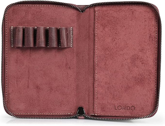 Londo Genuine Leather Padfolio – Portfolio Folder with Pencil Holder, Notepad & Zipper Closure for Business, Office & Travel