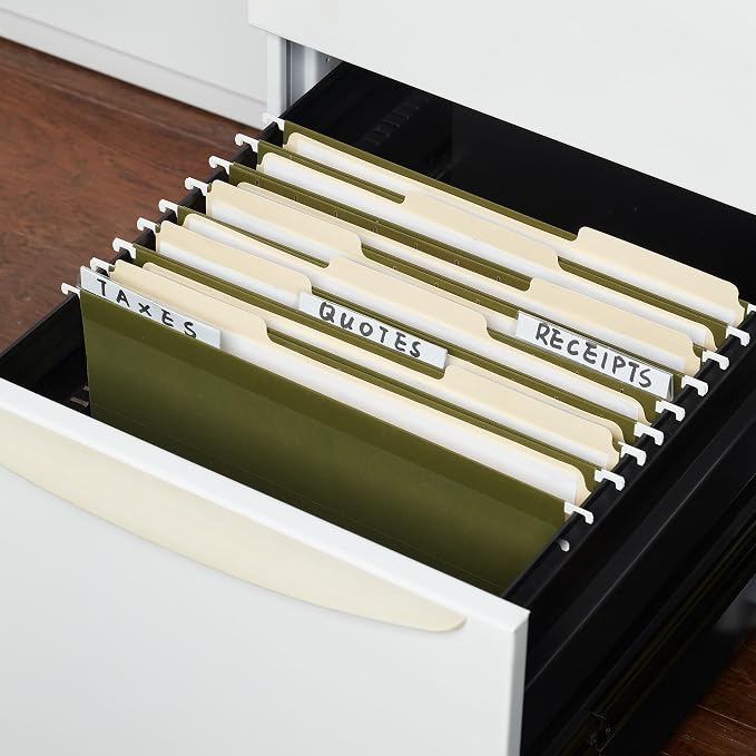 Staples Reinforced Box-Bottom Hanging File Folders, 3" Expansion, 1/5-Cut Tab, Letter Size, Standard Green, 25/Box - Image 8