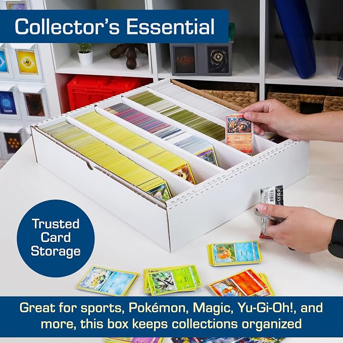 BCW 5000ct Trading Card Storage Boxes (Full Lid) – 2 Pack | TCG & MTG Card Storage Organizer | Fits Card Dividers & Sorting Tray | Corrugated Cardboard Box for Collectible Cards - Image 7