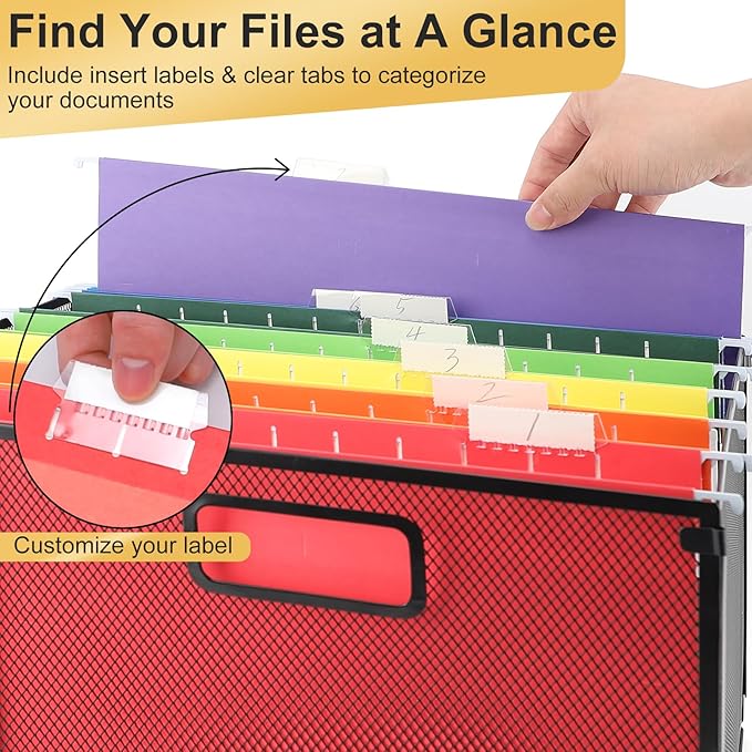 Hanging File Folders Legal Size, 60 Pack File Folders with 1/5 Cut Adjustable tabs, 2" Expansion, Reinforced Hanging Folders Legal Size, Designed for Legal and Law Office File Organization - Image 5