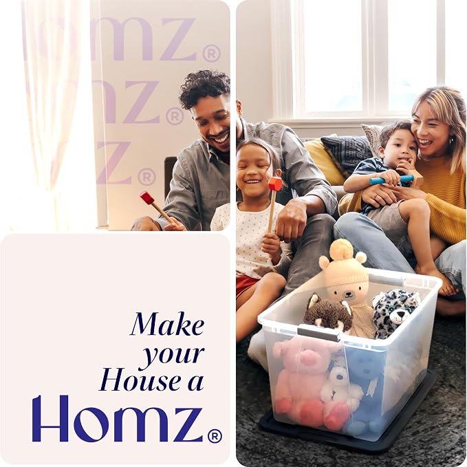 HOMZ Drawer Tower, 5-Tier Storage Organizer Unit, Black Frame | Plastic Organizer with Clear Bin Drawers for Bedroom, Bathroom, Home Office, and Dorm Rooms - Image 8