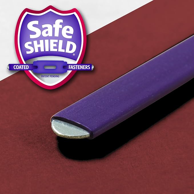 Smead Pressboard Classification Folder with SafeSHIELD Fasteners, 1/3-Cut Flat Metal Tab, 2 Dividers, 2" Exp., Legal Size, Red, 10 per Box (19230) - Image 4