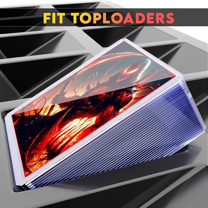 Card Sorting Tray for Toploader – 5ct Stackable Trading Card Organizer Display Case, 18-cell Organize and Sort TCG Cards, Durable and Convenient Storage Solution - Image 4