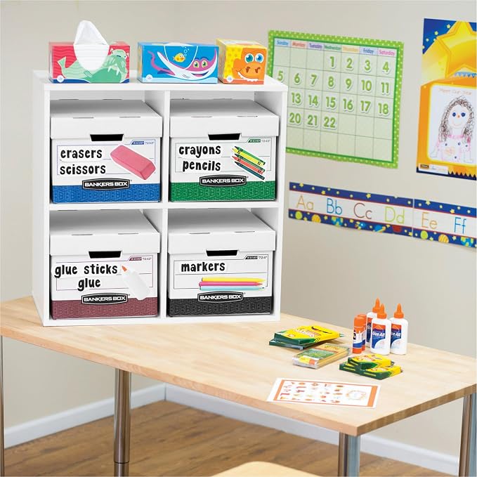 Bankers Box 12-Pack Heavy-Duty File Storage Boxes, Letter/Legal, FastFold | Archive with confidence using heavy-duty boxes, locking lids, and rugged construction that protects high-value records. - Image 3