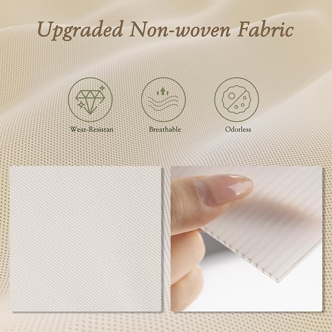 Drawer Organizer 18-Piece Set, Dresser Organizer for Baby Clothes, Foldable Closet Storage & Drawer Dividers for Underwear, Socks, Nursery (Beige) - Image 3